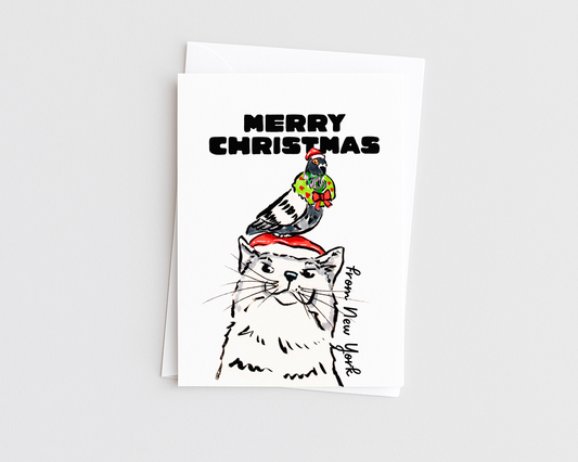 Christmas From New York - Funny Animal Holiday Card