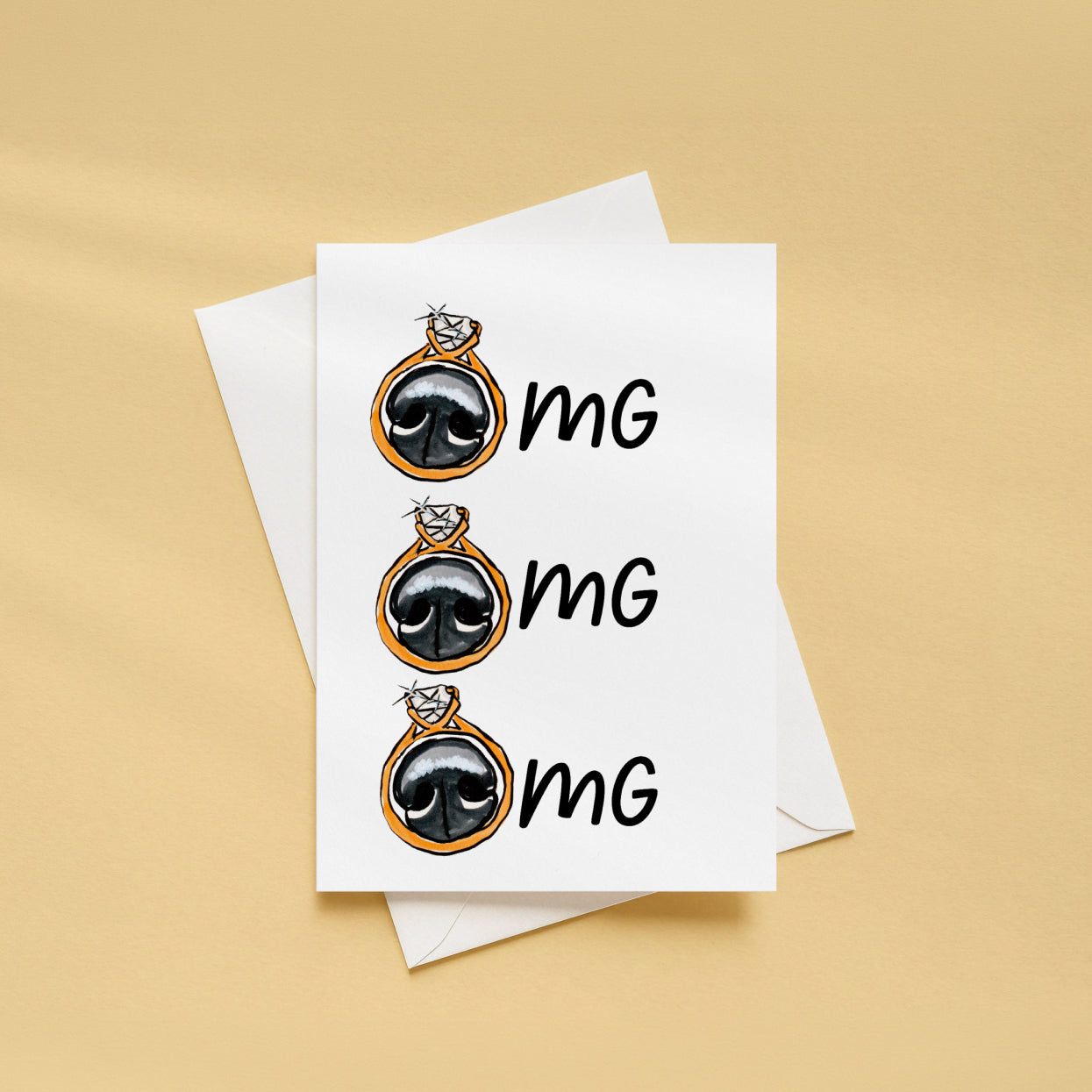 OMG Engagement Greeting Card