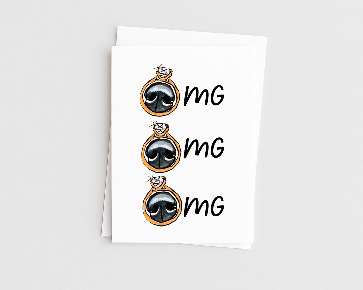 OMG - Engagement Greeting Card