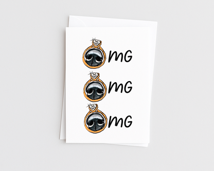 OMG - Engagement Greeting Card
