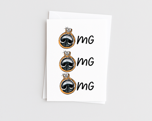 OMG - Engagement Greeting Card