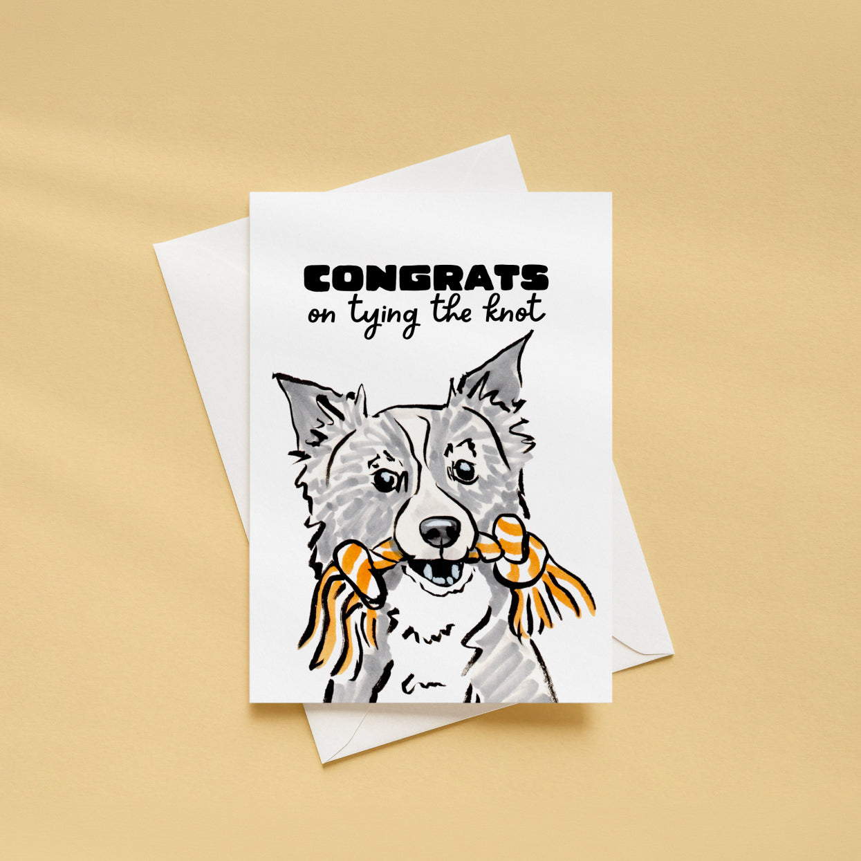 Tying the Knot Wedding Greeting Card