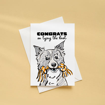 Tying the Knot Wedding Greeting Card