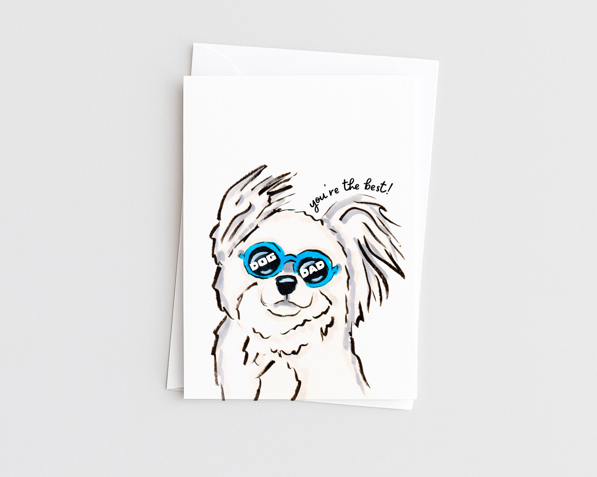 Best Dog Dad- Funny Fathers Day Card