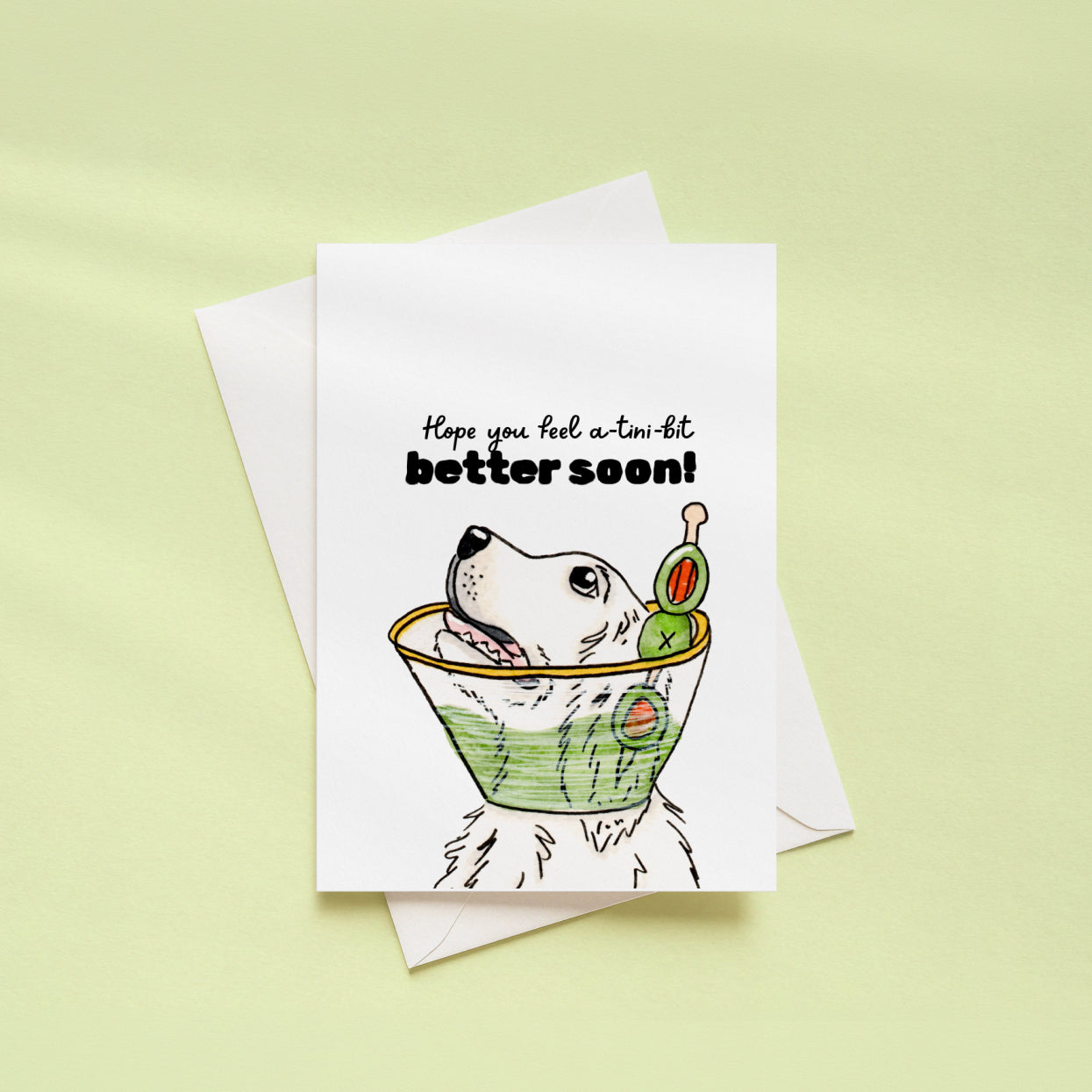 "Feel a-tini-bit Better Soon" Greeting Card
