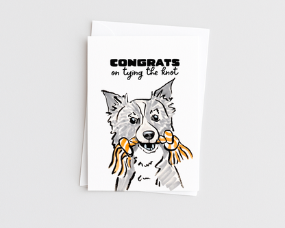 Tying the Knot-Funny Animal Wedding Card