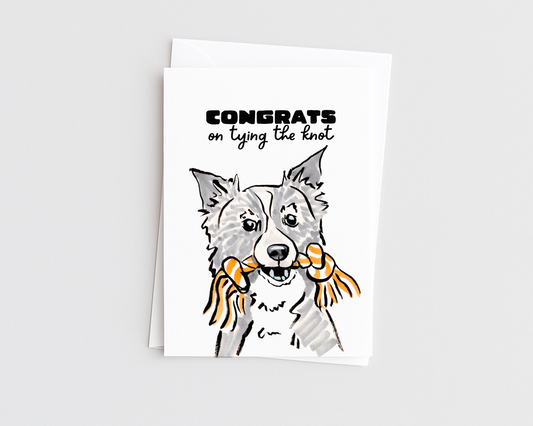 Tying the Knot-Funny Animal Wedding Card