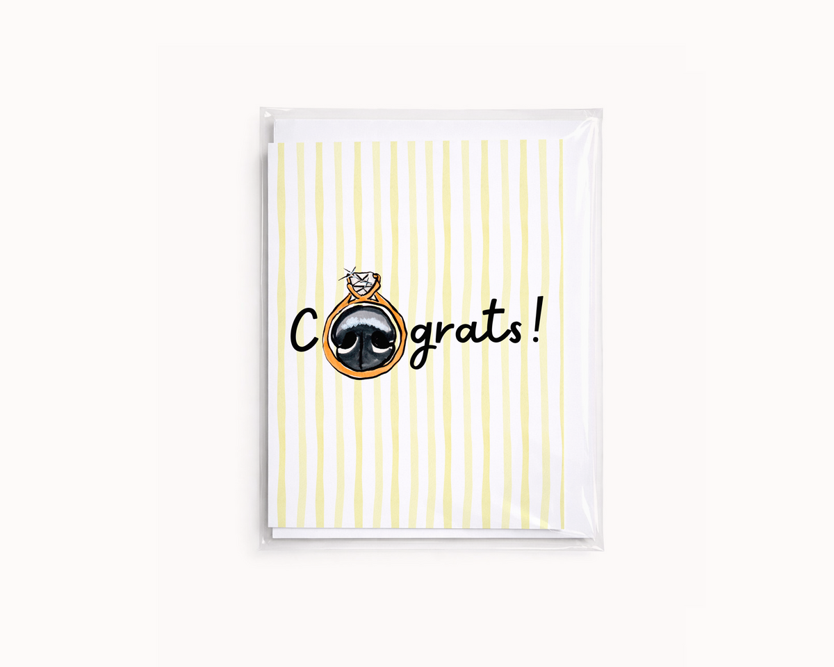 Congrats- Funny Dog Lover Engagement Card