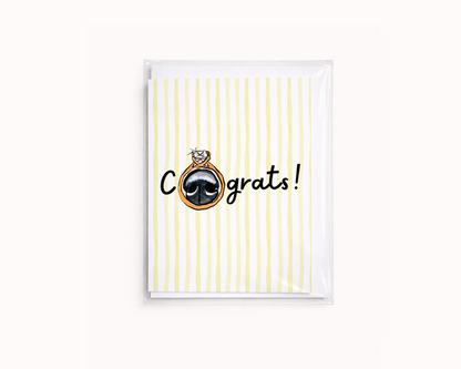 Congrats- Funny Dog Lover Engagement Card