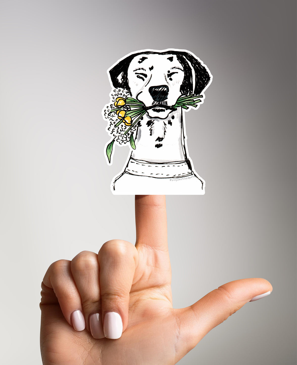 Daisy Dog- Cute Dalmatian Dog Sticker