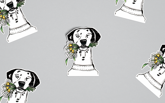 Daisy Dog- Cute Dalmatian Dog Sticker