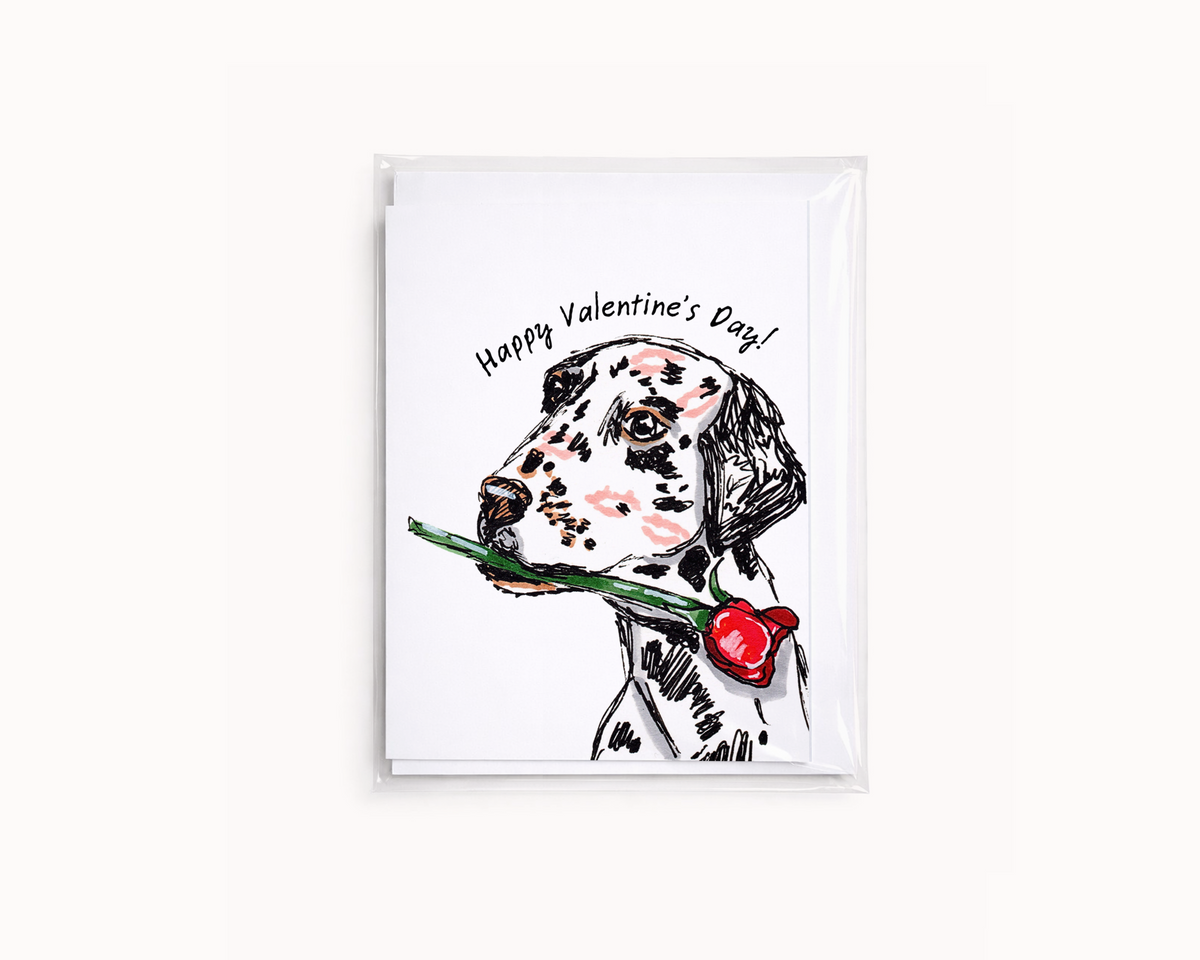 Happy Valentine's Days- Cute Dalmatian Dog Valentine Card