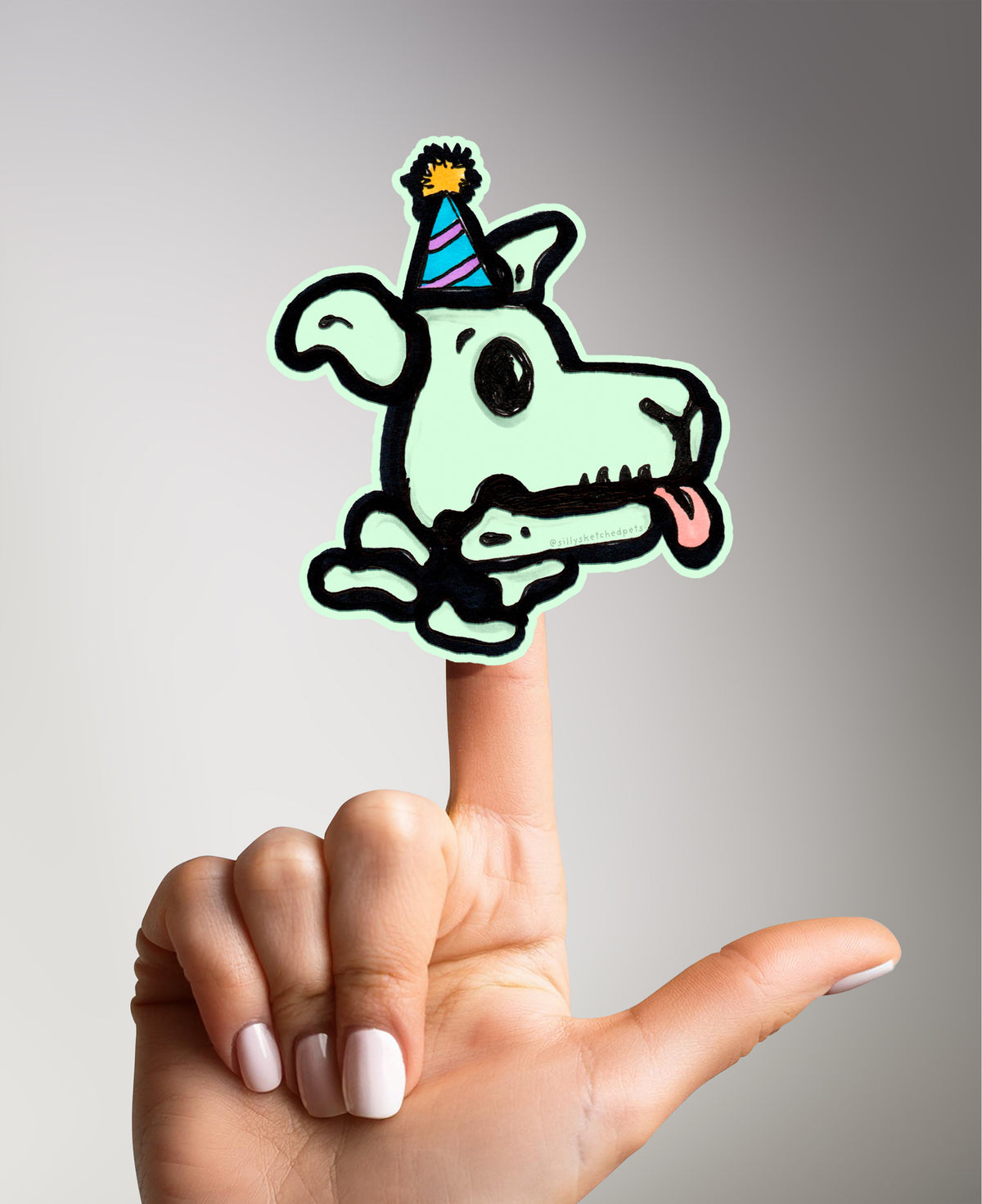 Skeleton Dog- Funny Dog Glow in the Dark Sticker