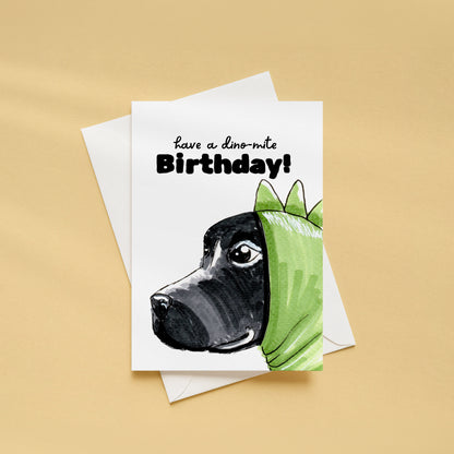 "Have a Dino-mite Birthday!" Greeting Card