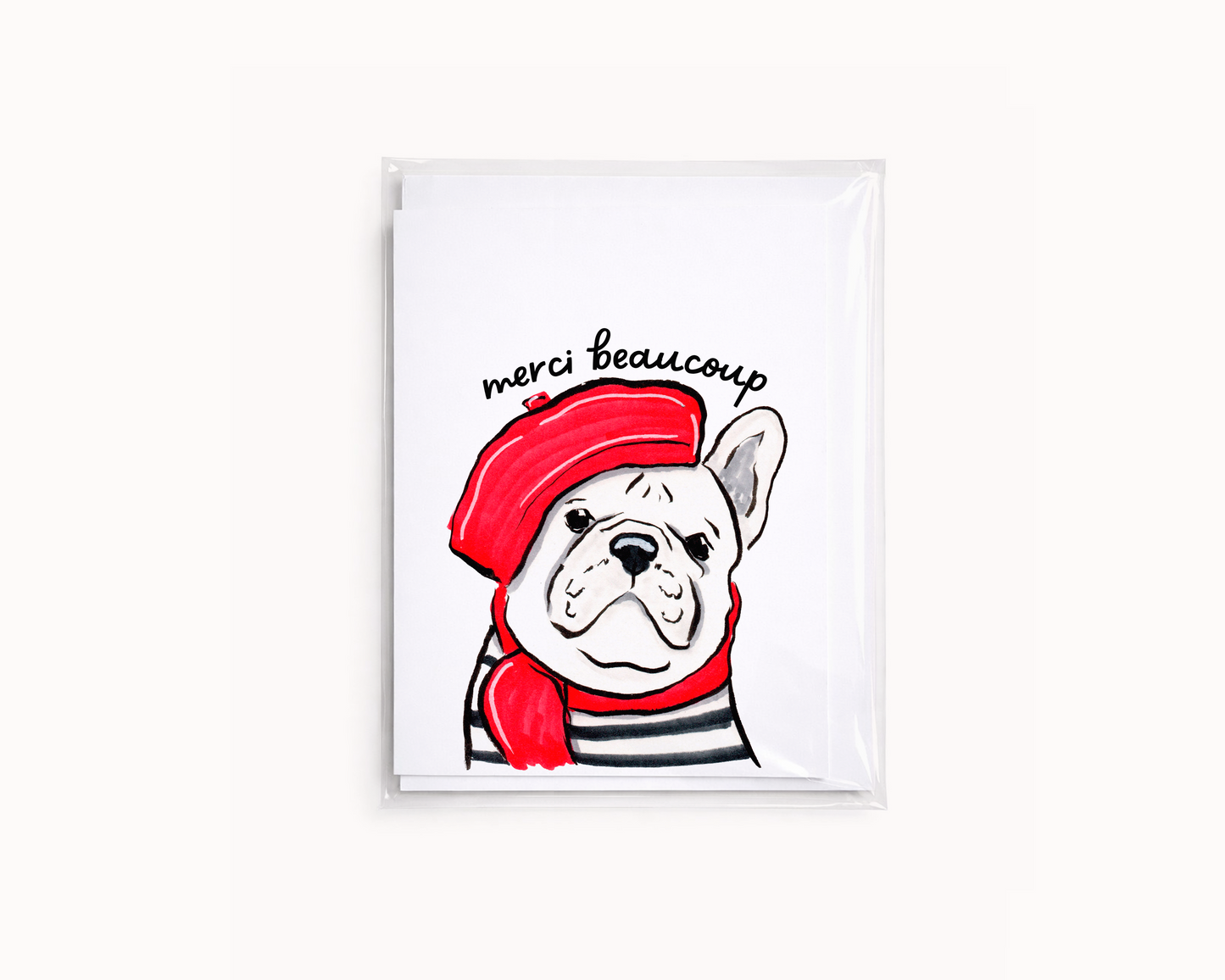 French Frenchie - Funny Dog Pun Thank You Card
