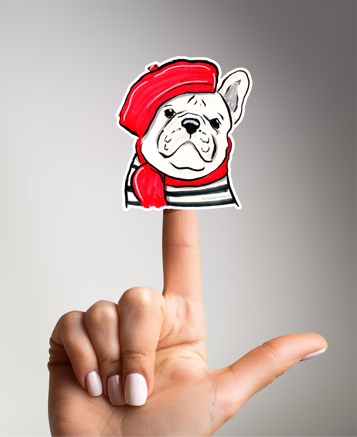 French Frenchie Funny Dog Sticker