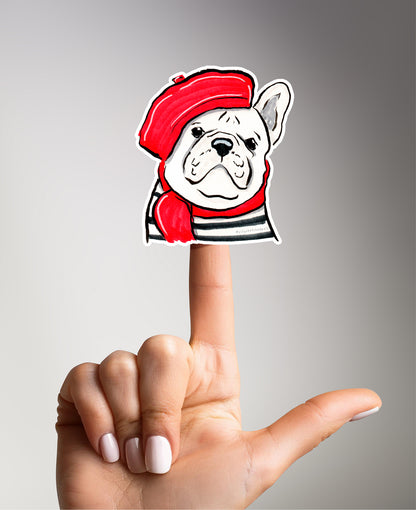 French Frenchie Funny Dog Sticker