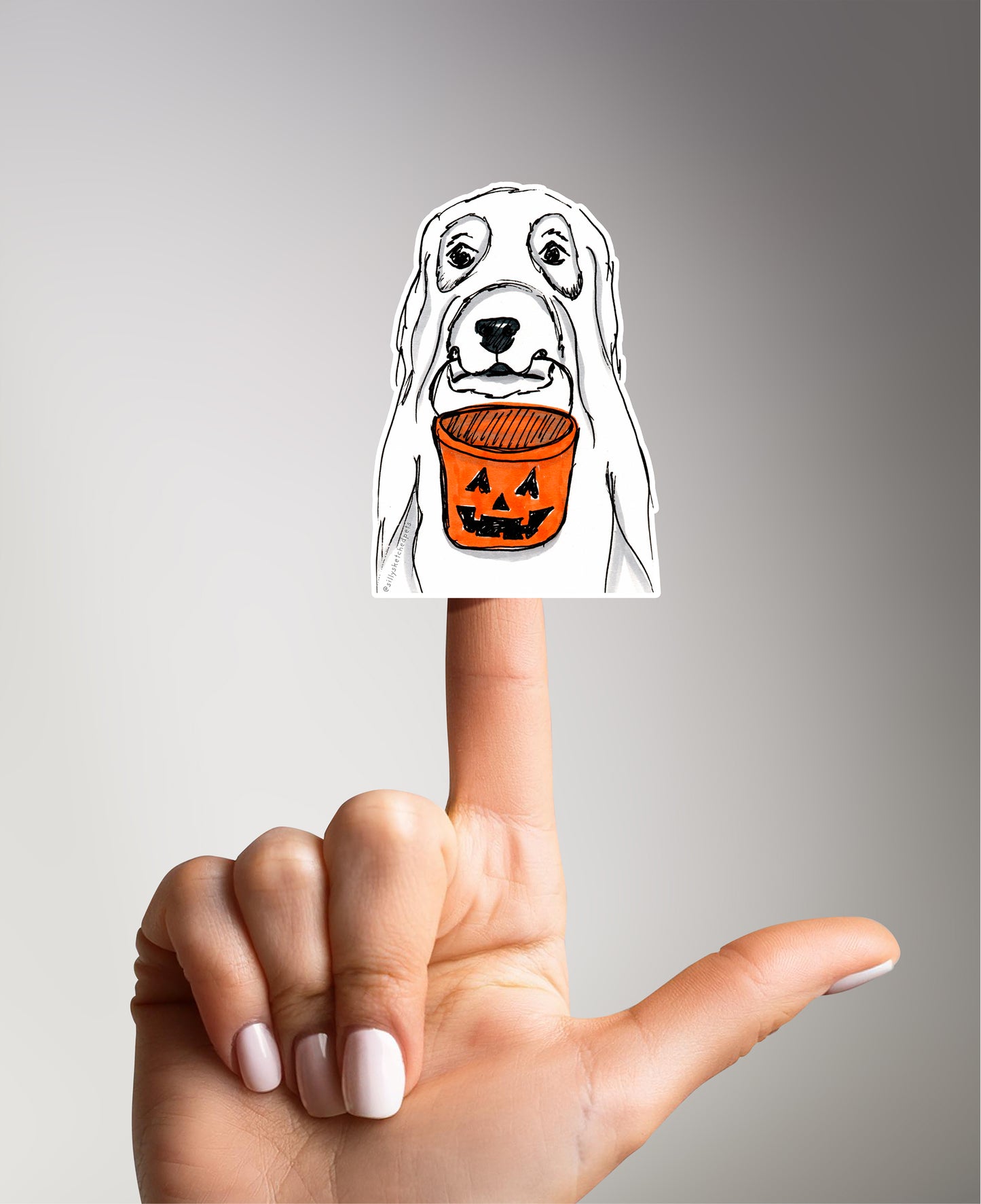 Ghost Dog - Cute Halloween Sticker