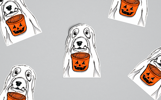 Ghost Dog - Cute Halloween Sticker