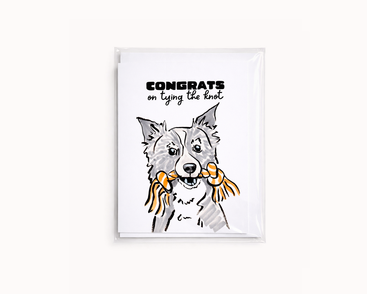 Tying the Knot-Funny Animal Wedding Card
