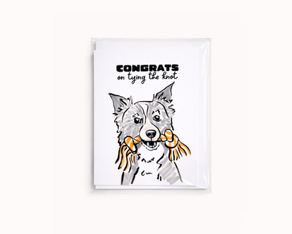 Tying the Knot-Funny Animal Wedding Card
