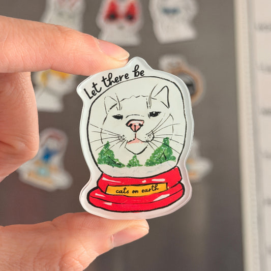 Cats on Earth, Funny Cat Fridge Magnet
