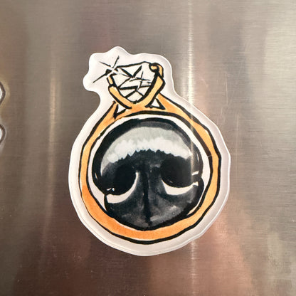 Nose Ring, Funny Engagement Fridge Magnet