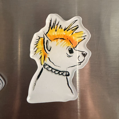 Rockstar, Funny Dog Fridge Magnet