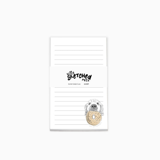 Everything Bagel Dog Magnetic Notepad