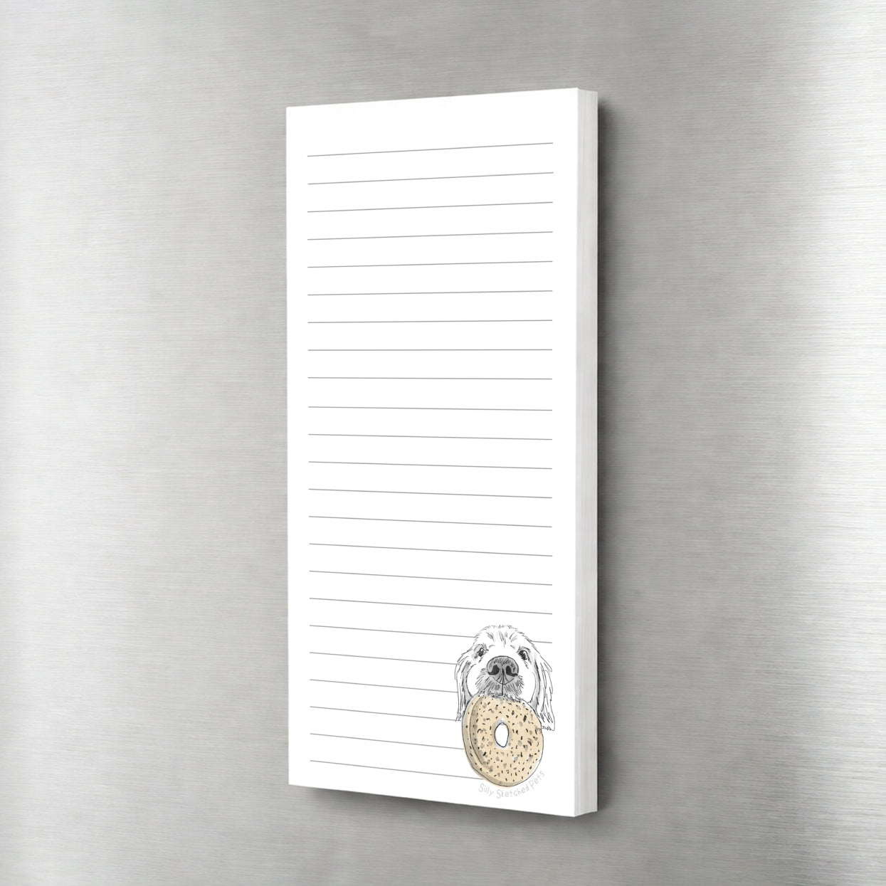 Everything Bagel Dog Magnetic Notepad