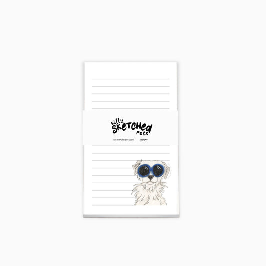 Sunglasses Dog Magnetic Notepad