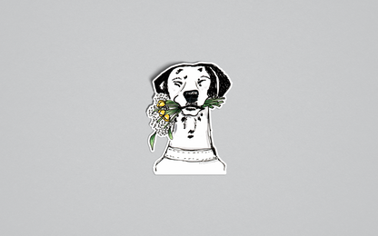 Daisy Dog- Cute Dalmatian Dog Sticker