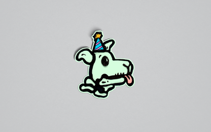 Skeleton Dog- Funny Dog Glow in the Dark Sticker