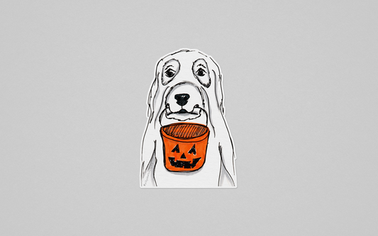 Ghost Dog - Cute Halloween Sticker