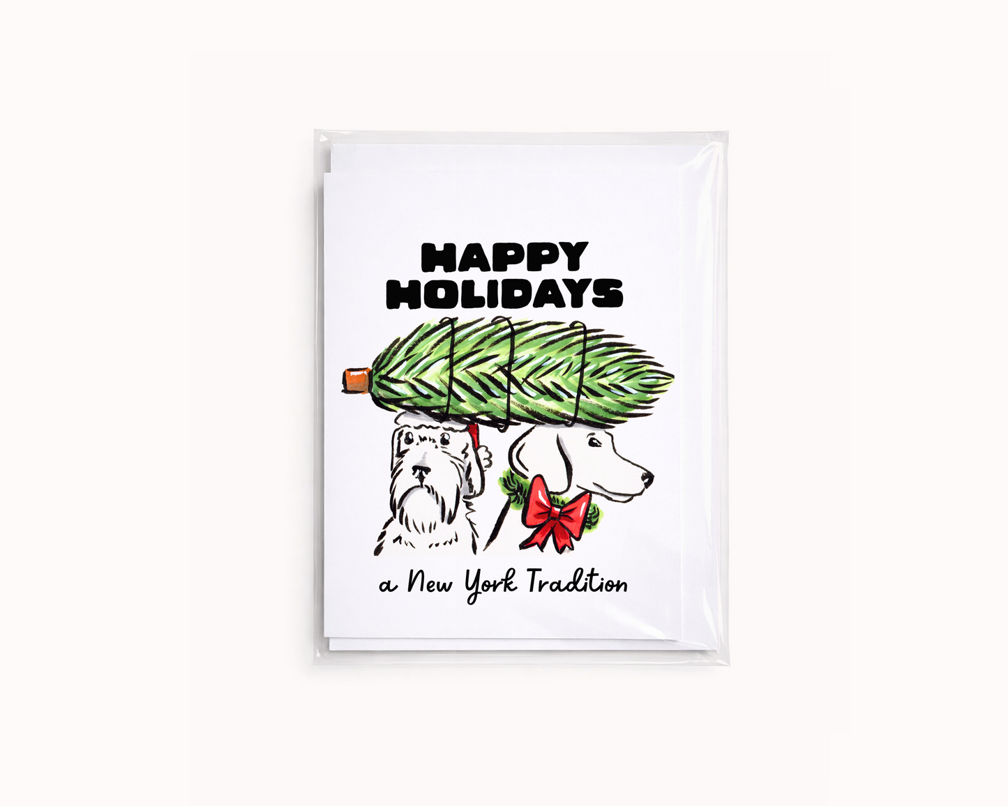 Happy Holidays New York- Funny Dog Christmas Card