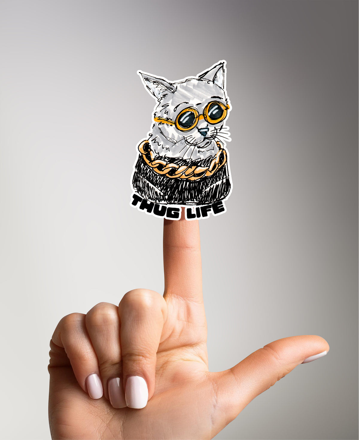 Thug Life - Funny Cat Sticker